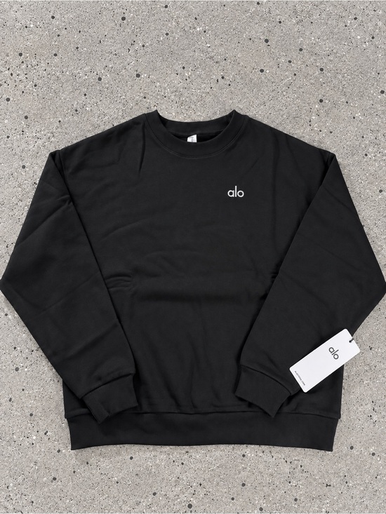 ALO Yoga Sweaters - ALO Accolade Crew Neck Pullover Black Sweatshirt NWT